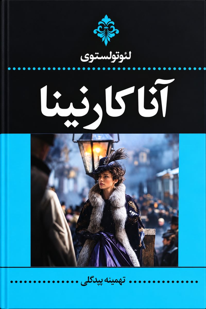 جلد کتاب آنا کارنینا اثر لئو تولستوی با ترجمه تهمینه بیدگلی